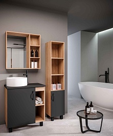 Grossman Мебель для ванной Флай 70 GR-3013 дуб сонома/серая – фотография-3